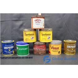 Tobacco Tins - Amphora, Sportsman, Vogue, Old Virginia, Export, Sweet Caporal