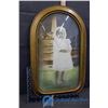 Image 1 : Vintage Curved Glass Picture of Young Child