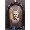 Image 1 : Vintage Curved Glass Picture of Lady