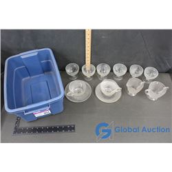 Assorted Glassware & Tub