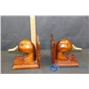 Image 2 : Wood/Brass Duck Book Ends