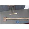 Image 3 : Large Axe and a 8 Pronged Pitch Fork