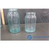 Image 4 : Blue Glass Jars (6) Assorted Sizes