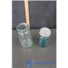 Image 8 : Blue Glass Jars (6) Assorted Sizes