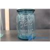 Image 9 : Blue Glass Jars (6) Assorted Sizes