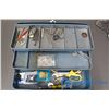 Image 2 : Tool Box With Contents, (2) Wooden Duck Decoys, and a Match Box Holder