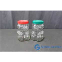 Glass Kraft Peanut Butter Jar and Glass Kraft Peanut Butter Piggy Bank