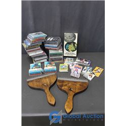 Sports Cards, Assorted CDs, Wool Carters etc
