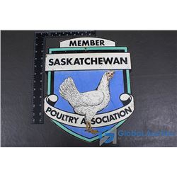 Wooden Saskatchewan Poultry Sign
