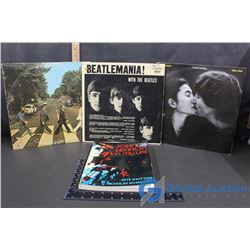 John Lennon Book Plus 3 Beatles LP Records