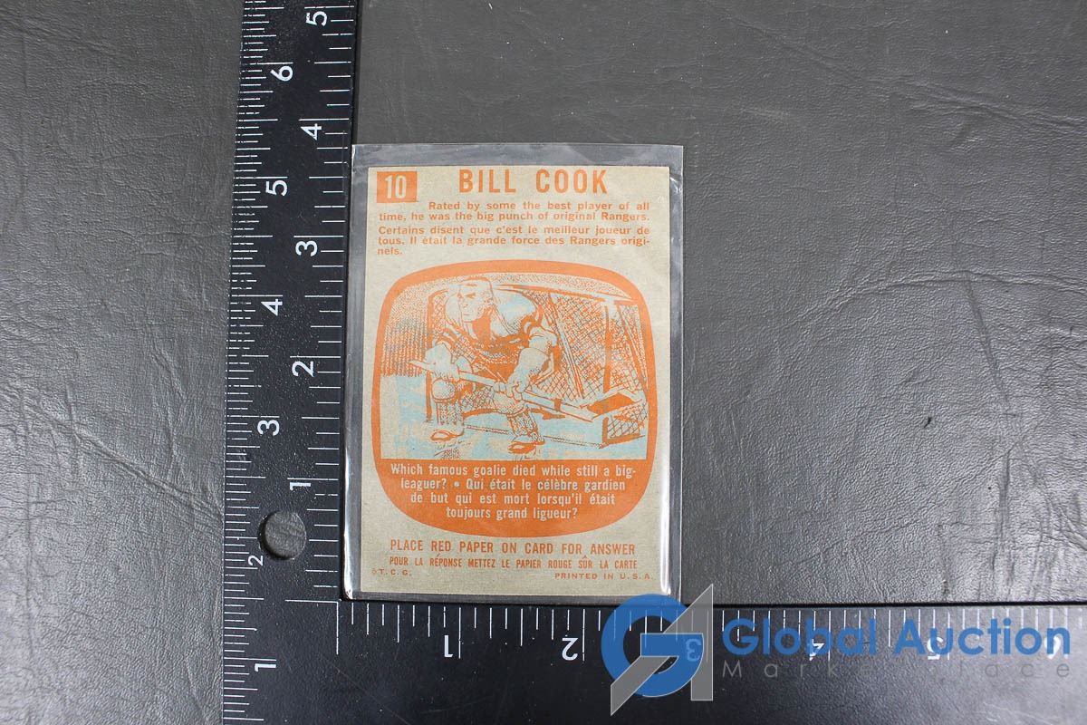 Bill Cook Card 1960-1961 Topps BILL COOK (all-time Greats) Collector Card
