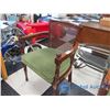 Image 3 : (2) Vintage Green Fabric Chairs - BID PRICE IS PER CHAIR, TIMES 2