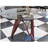 Image 3 : Glass Table w/Wooden Stand