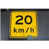 Image 1 : Metal "20 km/h" Sign