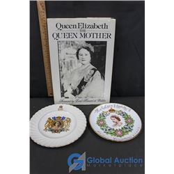 Queen Elizabeth II Book, 1953 Coronation Plate, Queen Collectors Plate