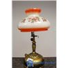 Image 1 : Coleman Gas Lantern & Floral Pattern Glass Shade