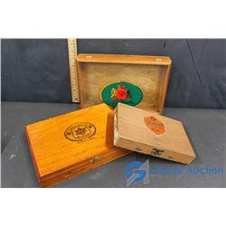 (3) Cigar Humidors