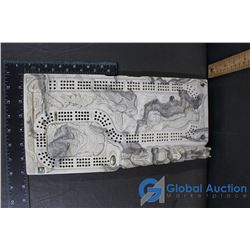 Marble Cribbage Board & Pegs
