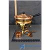 Image 1 : Copper Fondue Pot with Stand