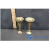 Image 4 : Assorted Brass Candle Holders, Candelebras, & Etched Brass