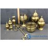Image 1 : Assorted Brass Decor & Small Vases
