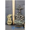 Image 3 : Assorted Brass Religious Themed Items & Wall Hangings