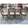 Image 4 : 42" Round Wooden Table & 4 Wooden/Fabric Kitchen Chairs
