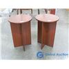Image 1 : (2) Round Wooden Stands - BID PRICE IS PER STAND, TIMES 2