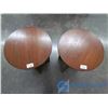 Image 2 : (2) Round Wooden Stands - BID PRICE IS PER STAND, TIMES 2