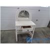 Image 1 : White Wicker Dressing Table with Mirror