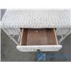 Image 2 : White Wicker Dressing Table with Mirror
