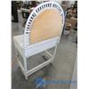 Image 6 : White Wicker Dressing Table with Mirror
