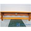 Image 3 : Wooden Wall Mounted Display Shelf & Wooden Stool