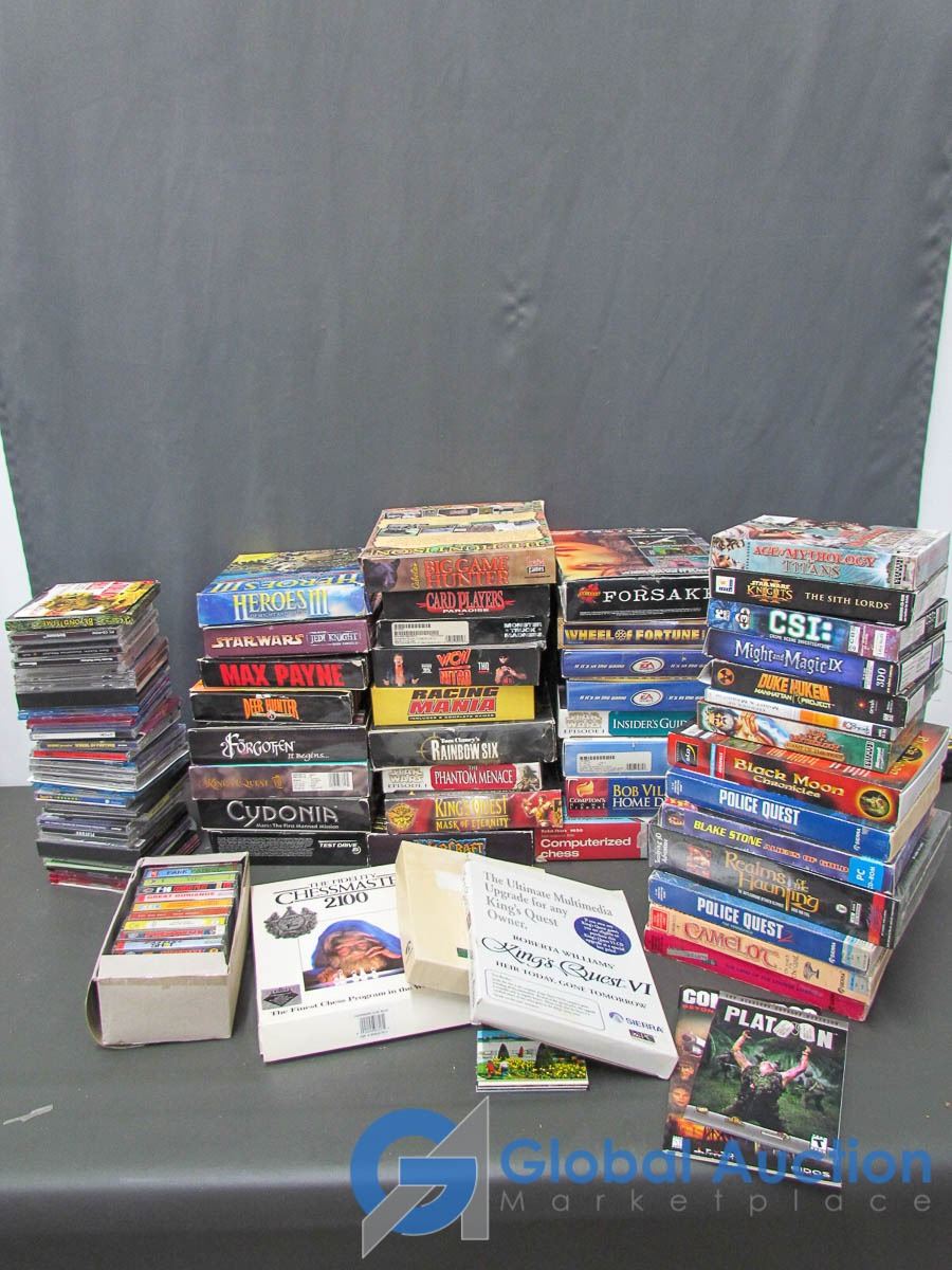 Pc Games Collection Cd Large Assortment of Computer Games & Collection of CD's and Cassettes