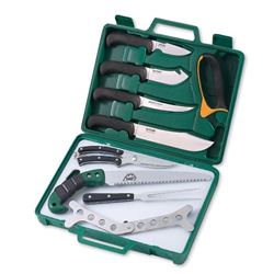 OUTDOOR EDGE’S  12-PIECE GAME PROCESSING SET WITH A HARD-SIDE CARRY CASE
