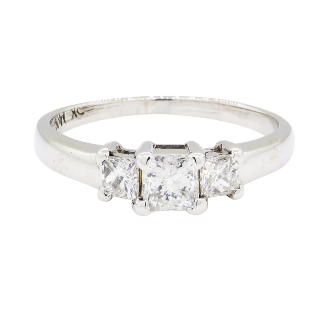 14k White Gold Diamond Arrowhead Open Ring (1/5 cttw)