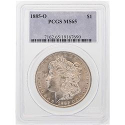 1885-O $1 Morgan Silver Dollar Coin PCGS MS65