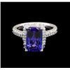 Image 2 : 14KT White Gold 3.17 ctw Tanzanite and Diamond Ring