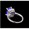 Image 3 : 14KT White Gold 3.17 ctw Tanzanite and Diamond Ring