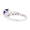 Image 3 : 1.00 ctw Sapphire and Diamond Ring - Platinum