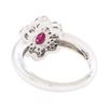 Image 3 : 1.04 ctw Colored Stone And Diamond Ring - 14KT White Gold