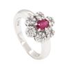 Image 4 : 1.04 ctw Colored Stone And Diamond Ring - 14KT White Gold