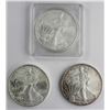 Image 1 : 2006, 2007 AND 2008 AMERICAN SILVER EAGLES
