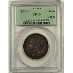 1876-H CANADA HALF DOLLAR PCGS XF40