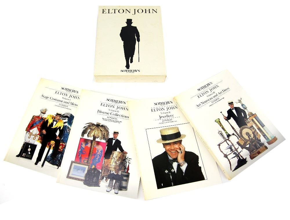 Elton John, four volume catalogue for Sotheby's London, auction of his