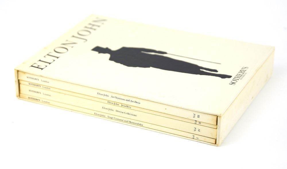 Elton John, four volume catalogue for Sotheby's London, auction of his