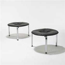 Poul Kjaerholm  PK 33 stools, pair  E. Kold Chris