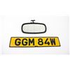Image 1 : Doctor Who - Rear metal Licence plate & rear view mirror from the bus used to film interiors for Pla