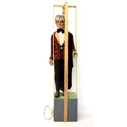 Doctor Who - John Pertwee (3rd Doctor) puppet on plinth base, 127cm.