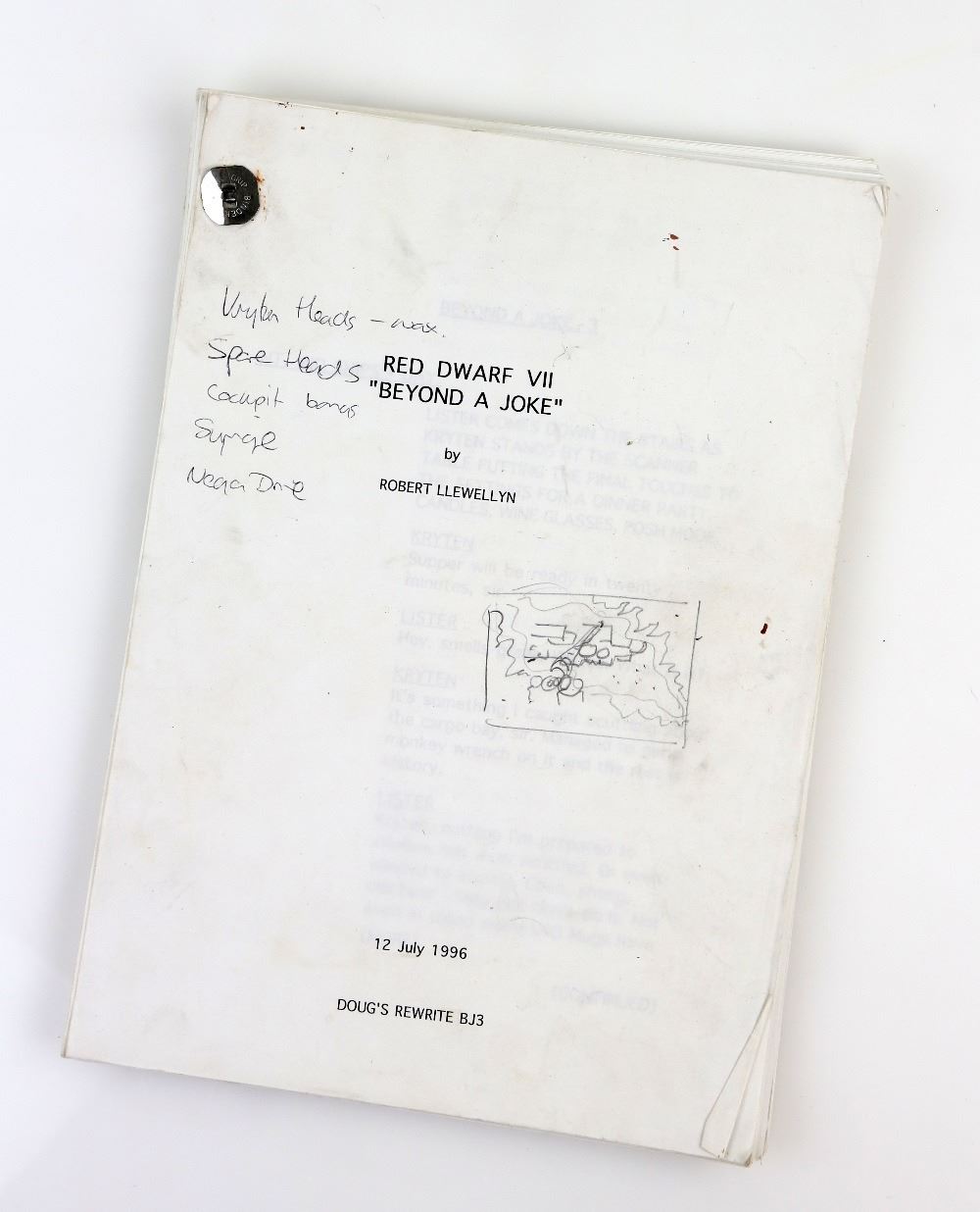 Red Dwarf - 'Beyond a Joke' Original Script from 12 July 1996 by Robert ...